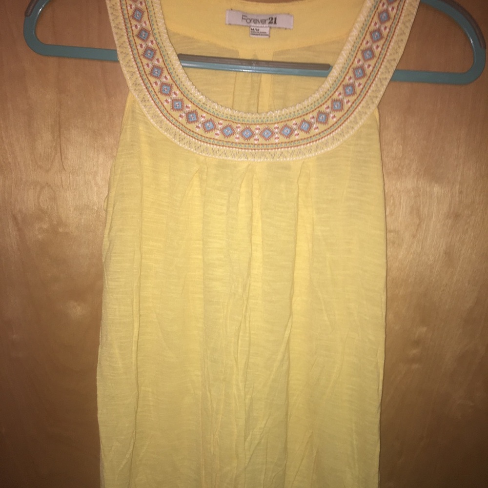 Embroidered blouse tank top